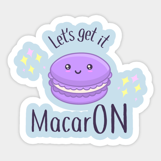 Macaron Lavander Sticker by AnishaCreations